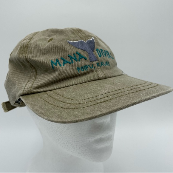 Head Shots Other - MANA DIVERS Poipu, Kauai Vintage Baseball Cap with Whale Tail